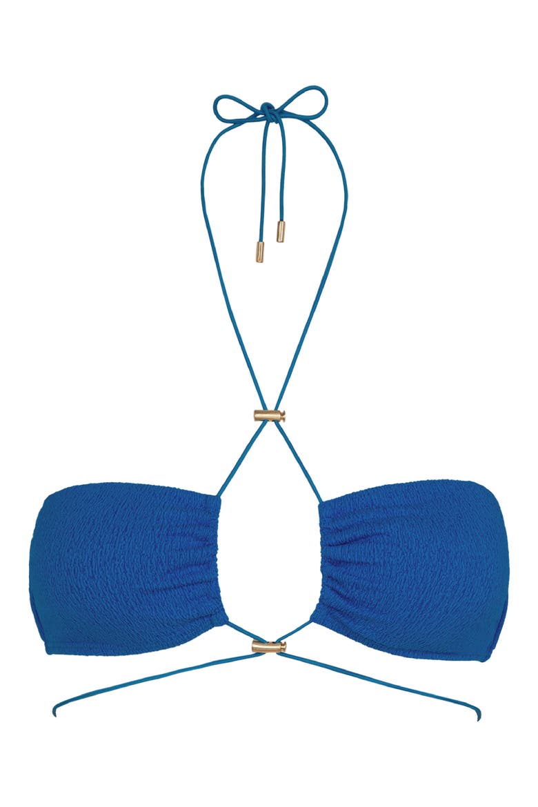 Pixie Alain Bandeau Swimsuit Top, Alternate, color, BLUE