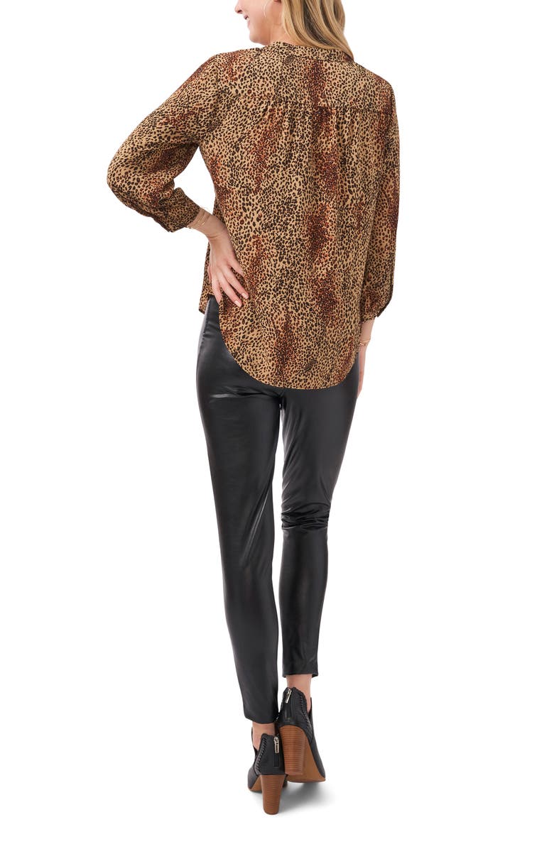 Vince Camuto Leopard Print Blouse, Alternate, color, 