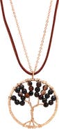 STEELTIME Beaded Tree of Life Layered Necklace