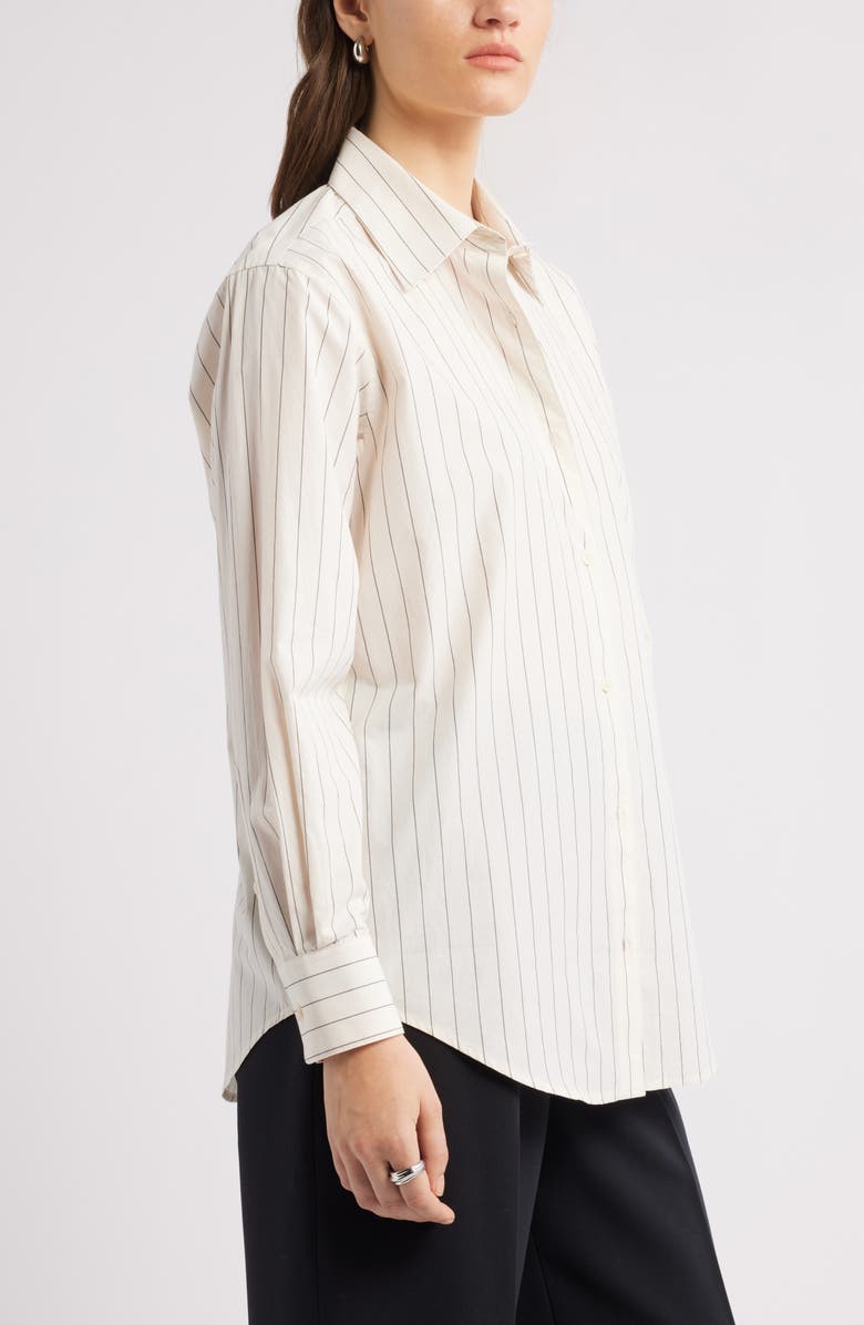 Nordstrom Pinstripe Cotton Button-Up Shirt, Alternate, color, 
