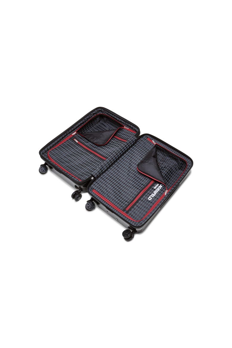 Karl in A Box Upright Suitcase, Alternate, color, Black