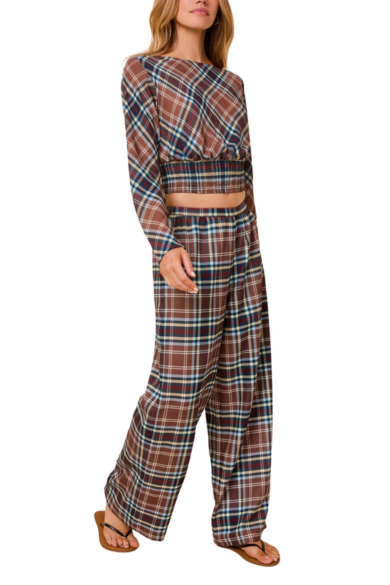 The Abigail Plaid Straight Leg Pants, Alternate, color, PLAID