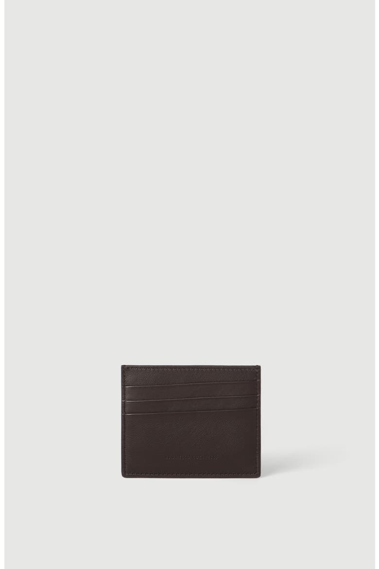 Smooth calfskin card holder, Alternate, color, Brown