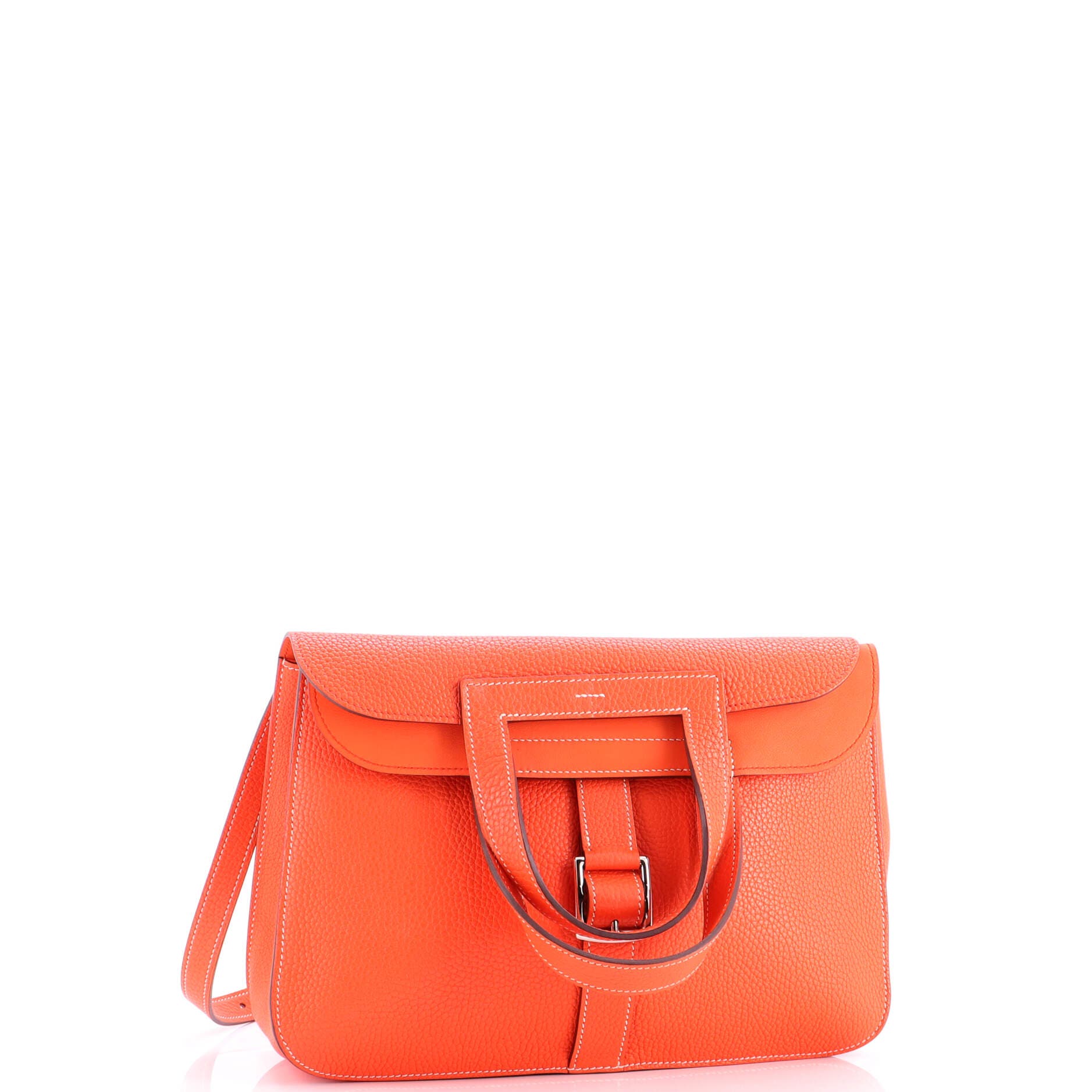 Pre-Owned Hermes Halzan Bag Clemence 31, Alternate, color, Orange Poppy