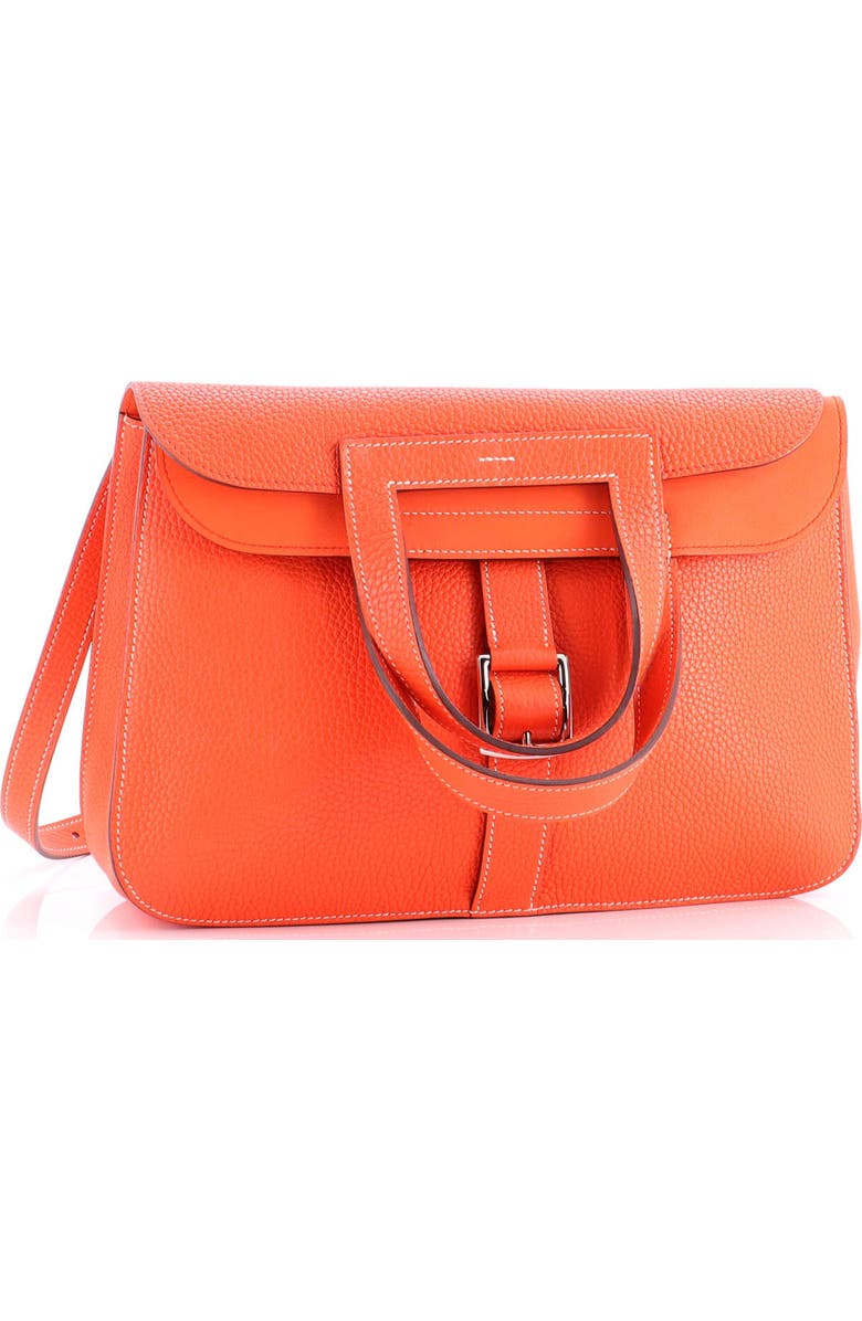 Pre-Owned Hermes Halzan Bag Clemence 31, Alternate, color, Orange Poppy