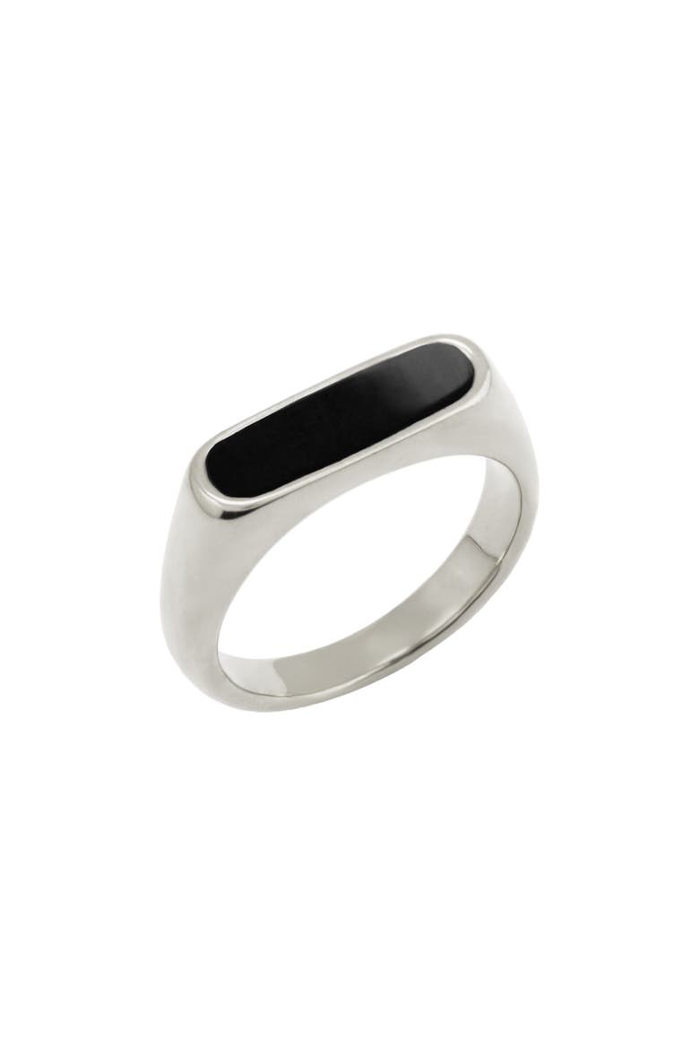 Gender Inclusive Mother-of-Pearl Ring, Main, color, SILVER