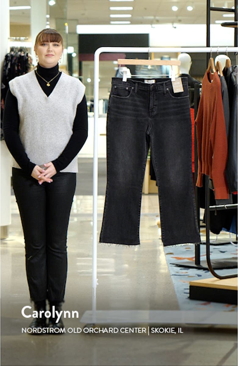 Kick Out Raw Hem Crop Jeans, sales video thumbnail