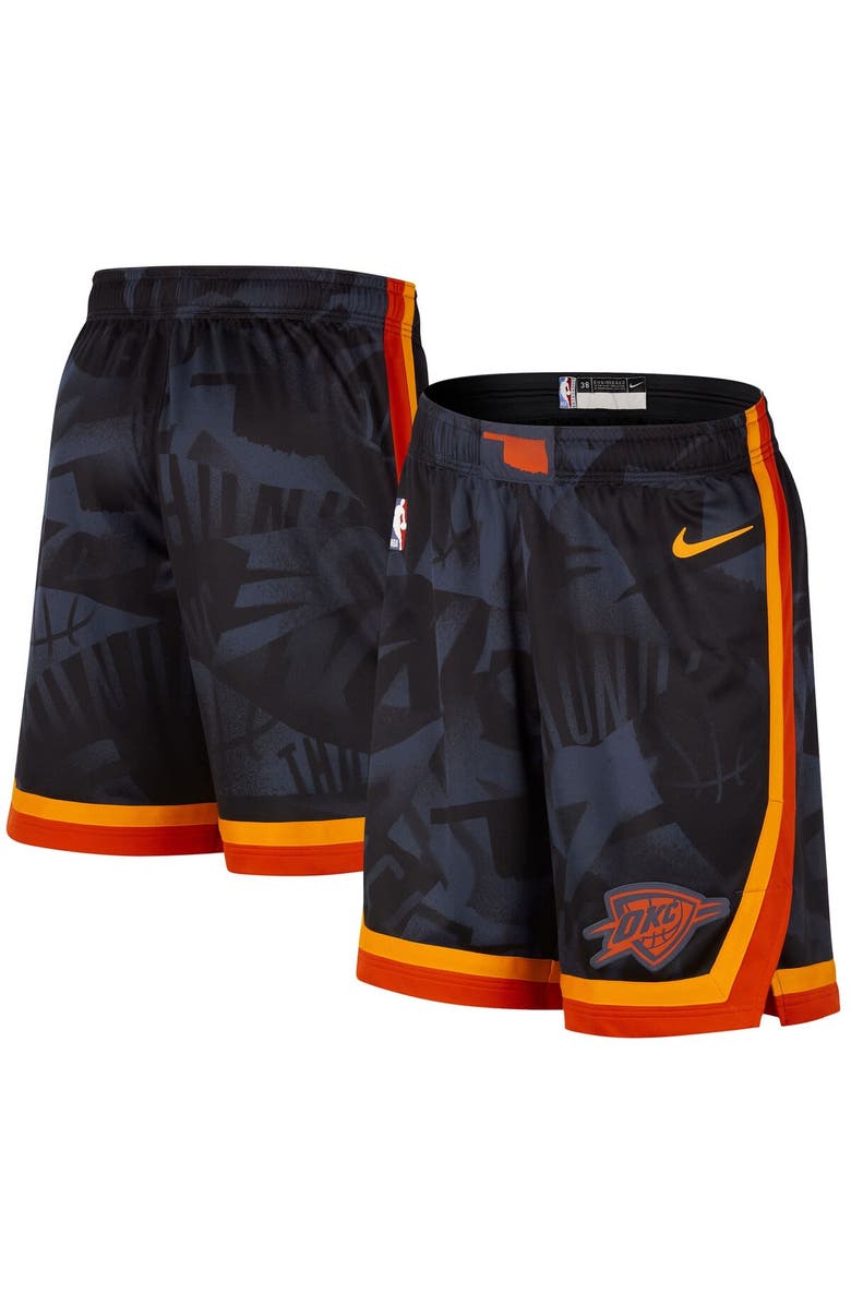 Nike Men's Nike Navy Oklahoma City Thunder 2023/24 City Edition Swingman Shorts, Main, color, Navy