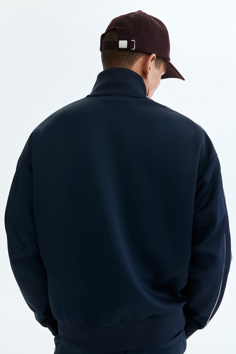 Relaxed-fit Scuba Knit Track Jacket, Alternate, color, Navy blue