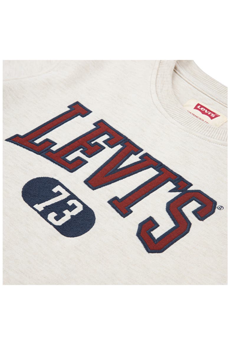 Kids' Varsity Logo Graphic Sweatshirt, Alternate, color, OATMEAL HEATHER