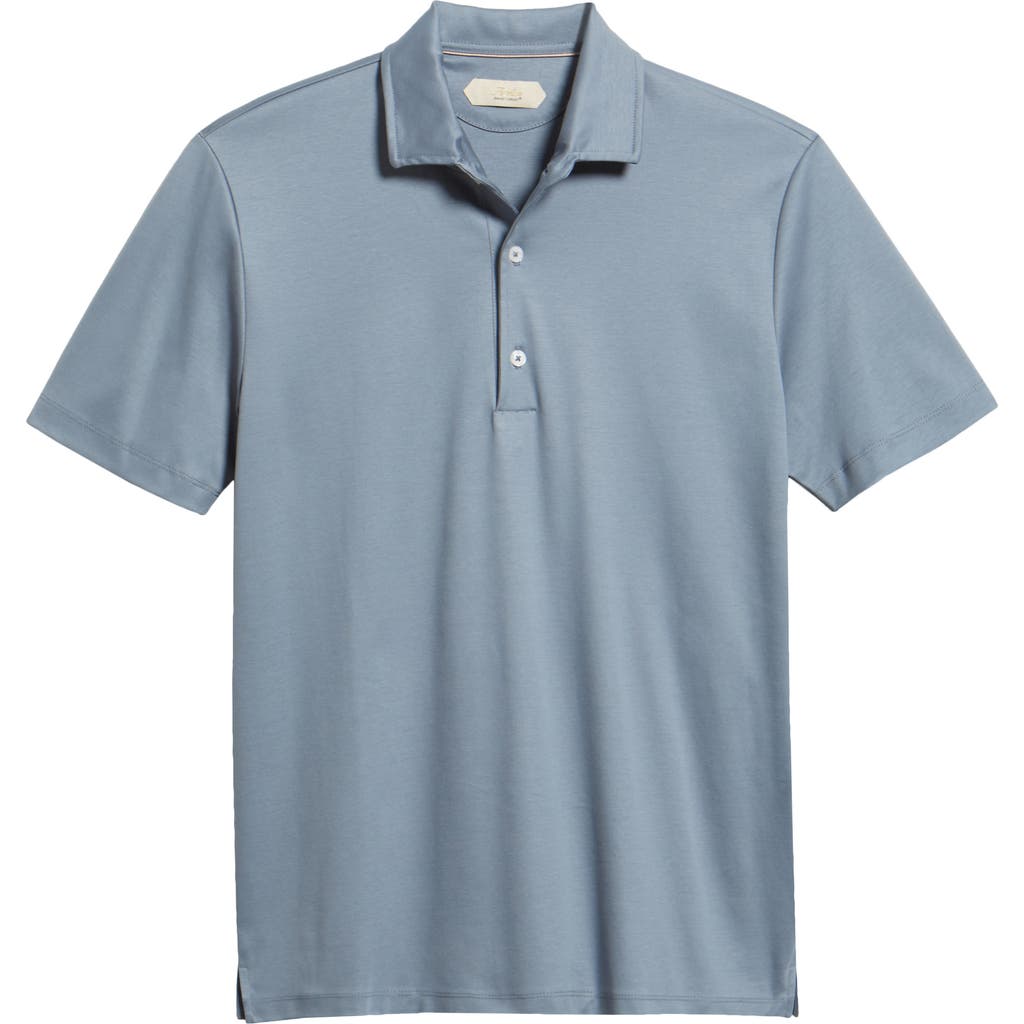 Aurélien Aur1 Solid Cotton Polo In Blue