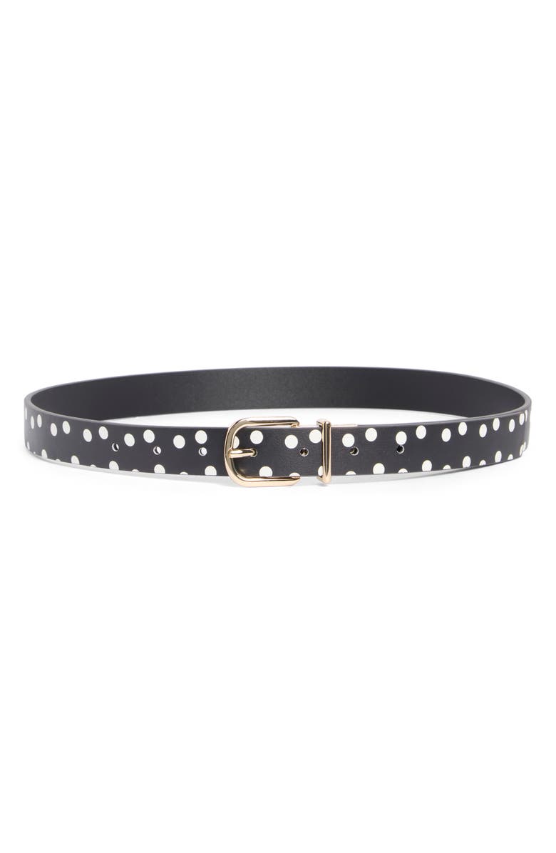 Kate Spade New York 25mm Reversible Belt, Main, color, Lack/Polished Gold 001