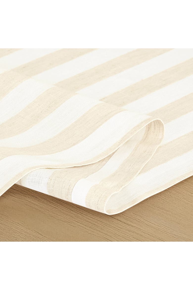 Linen Table Runner - Sorrento Stripe, Alternate, color, Natural and White