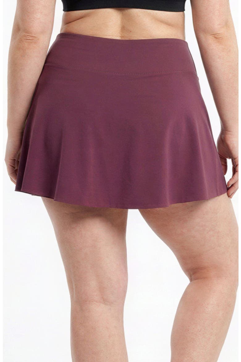 Short Swim Skort With Shorts, Alternate, color, Purple Haze
