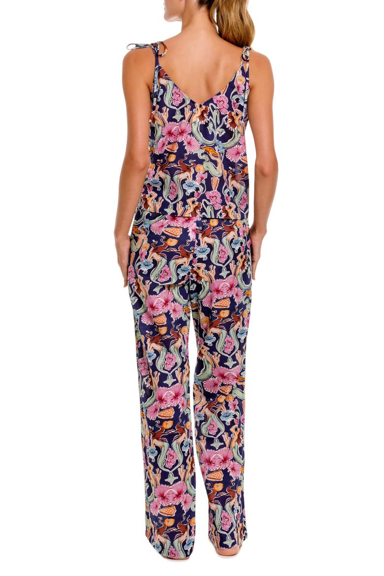 Amelie Mixed Print Cotton Pajamas, Alternate, color, BLUE