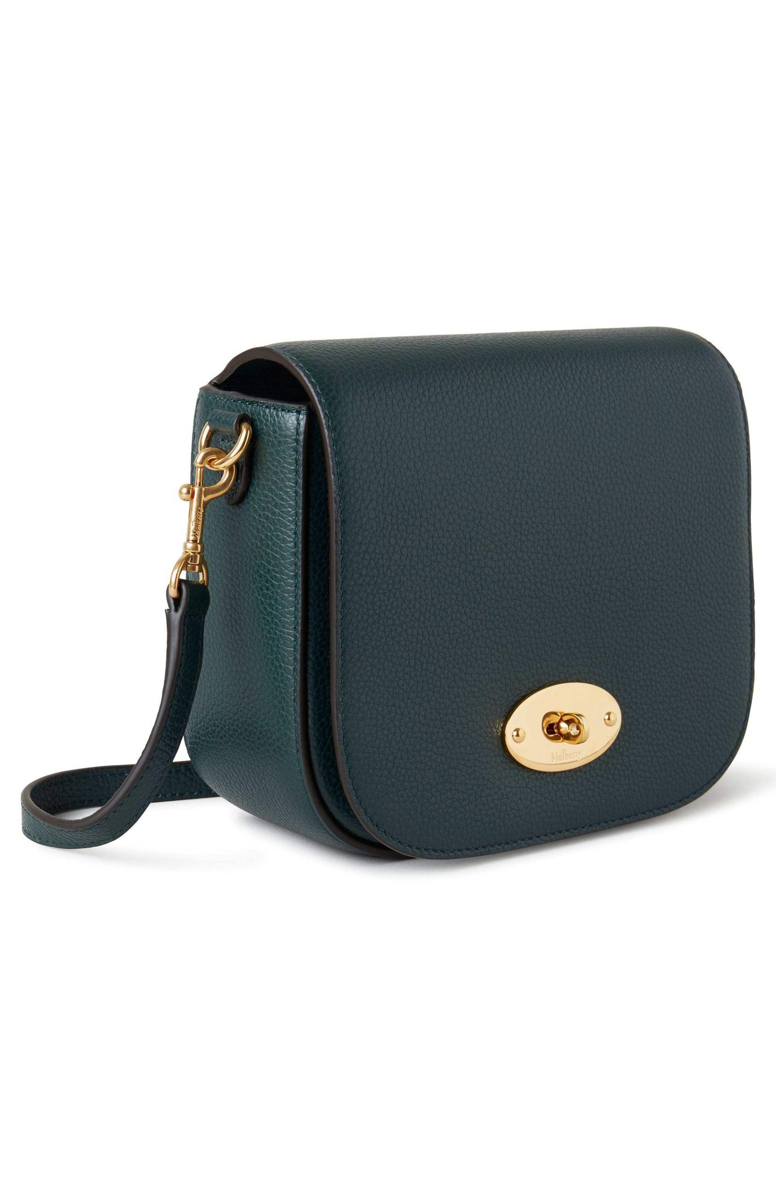 Small Darley Leather Crossbody Bag, Alternate, color, MULBERRY GREEN