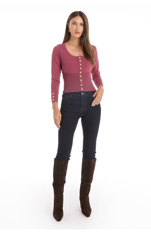 The Noli Shop Edie Knit Top In Pink