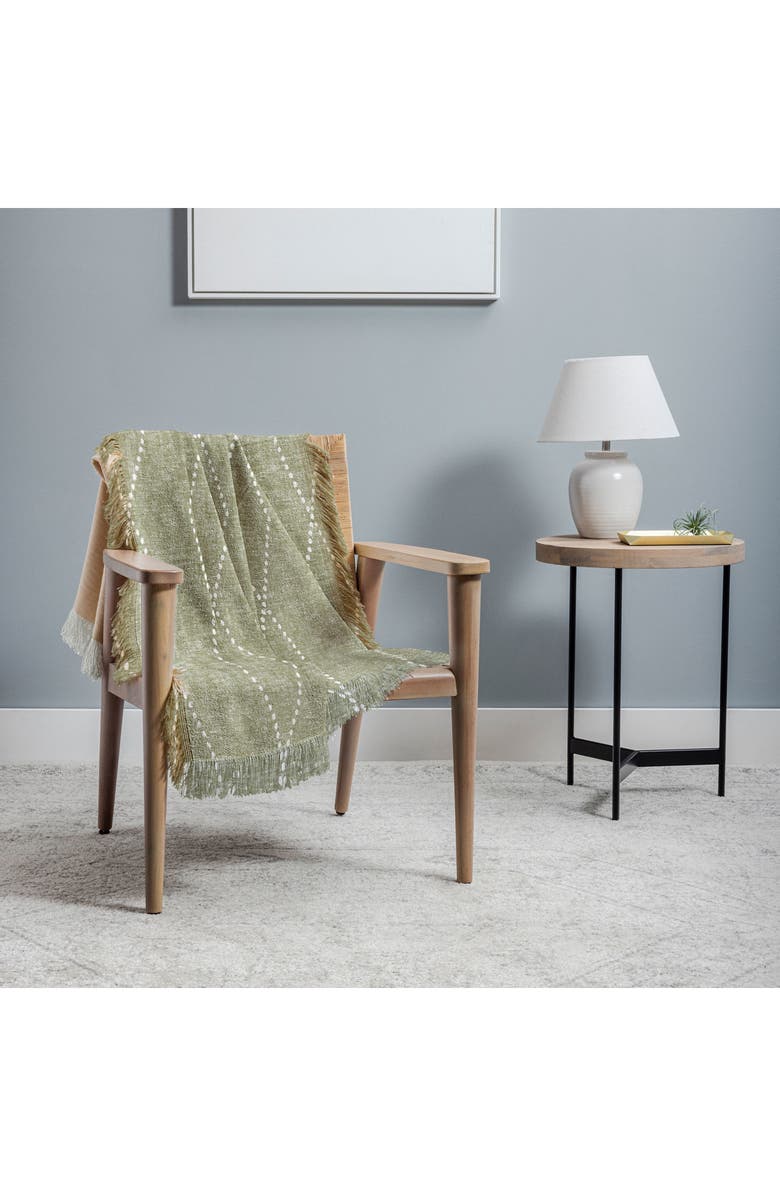 Deny Designs Lad Geo Diamond Throw Blanket, Alternate, color, Olive