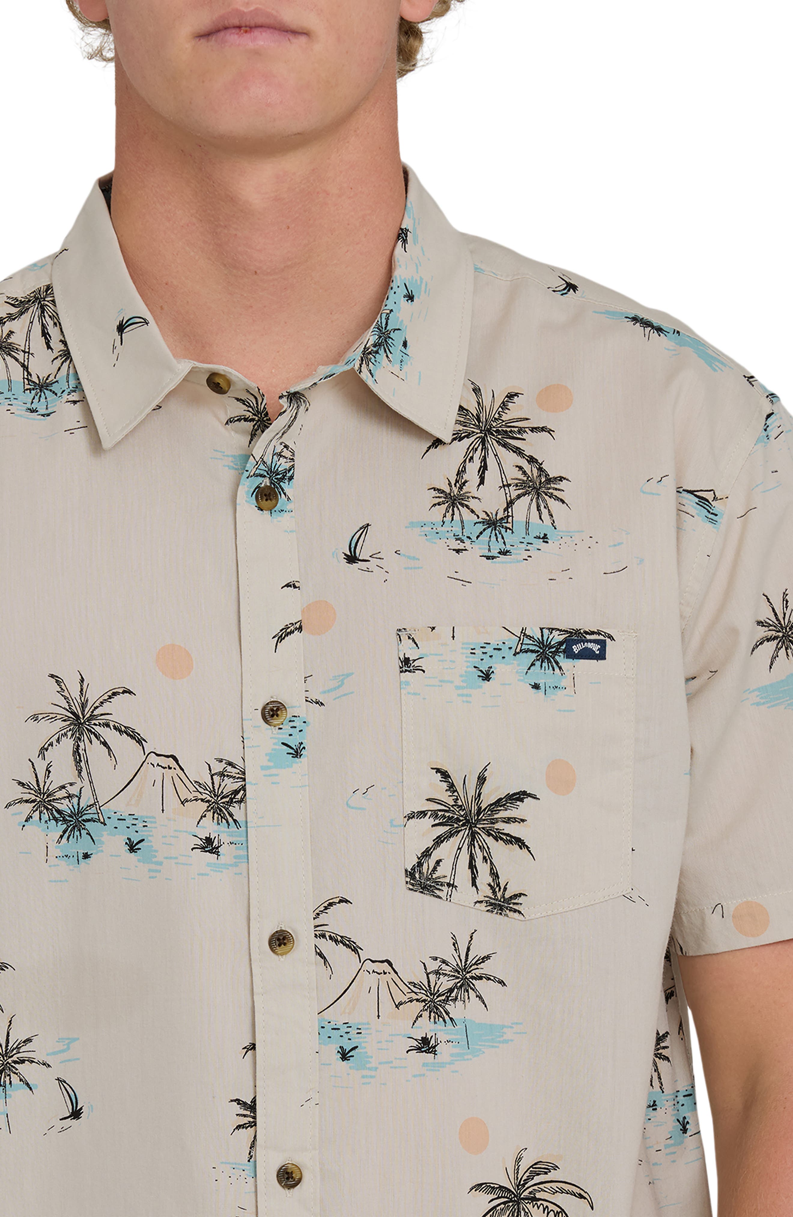 Sundays Short Sleeve Cotton Blend Button-Up Shirt - image 2