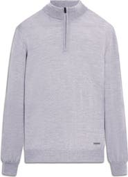 Bugatchi Merino Wool Quarter Zip Pullover