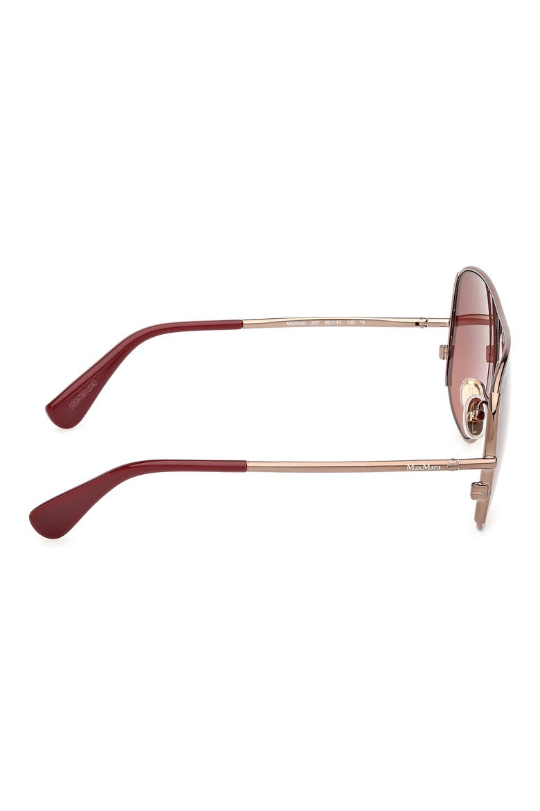 60mm Pilot Sunglasses, Alternate, color, COPPER / WINE / GRADIENT OPIUM