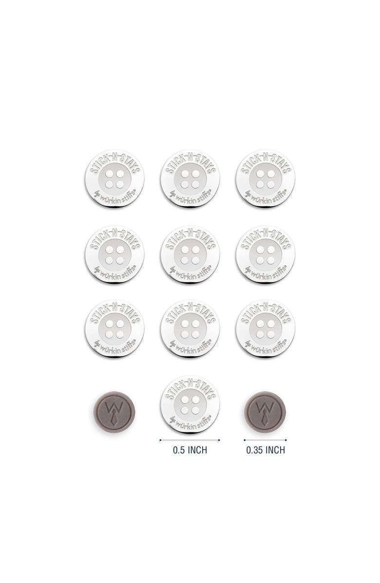 Würkin Stiffs Stick-N-Stays Polo Shirt Magnetic Collar Stays, Alternate, color,