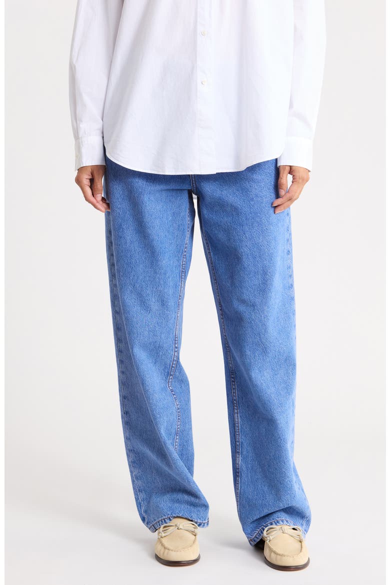 Leni Straight Leg Jeans, Main, color, BRIGHT BLUE