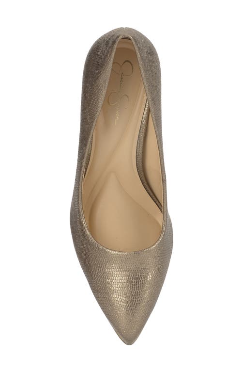 Jessica Simpson Sinelia Pointed Toe Platform Pump In Gold