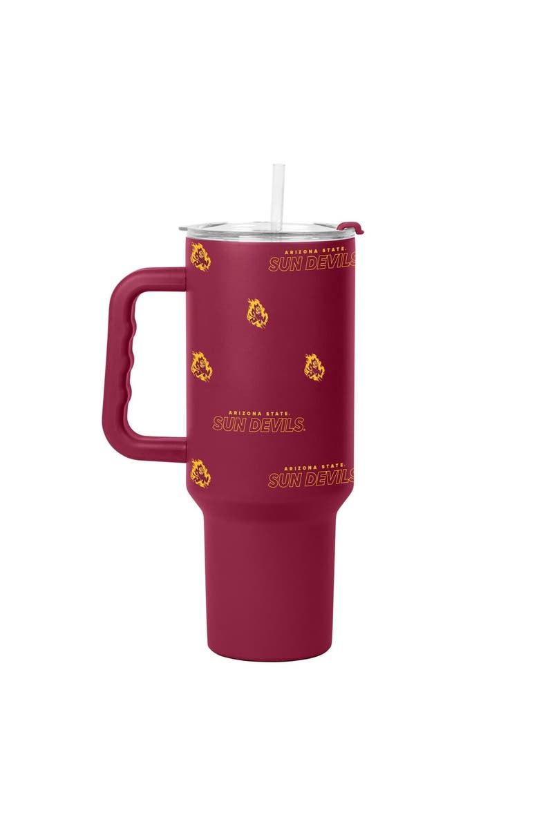 LOGO BRANDS Arizona State Sun Devils 40oz. Step and Repeat Powder Coat Tumbler, Main, color, Maroon