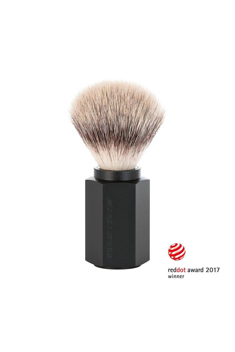 Hexagon Graphite Silvertip Fiber Shaving Brush, Main, color, Graphite