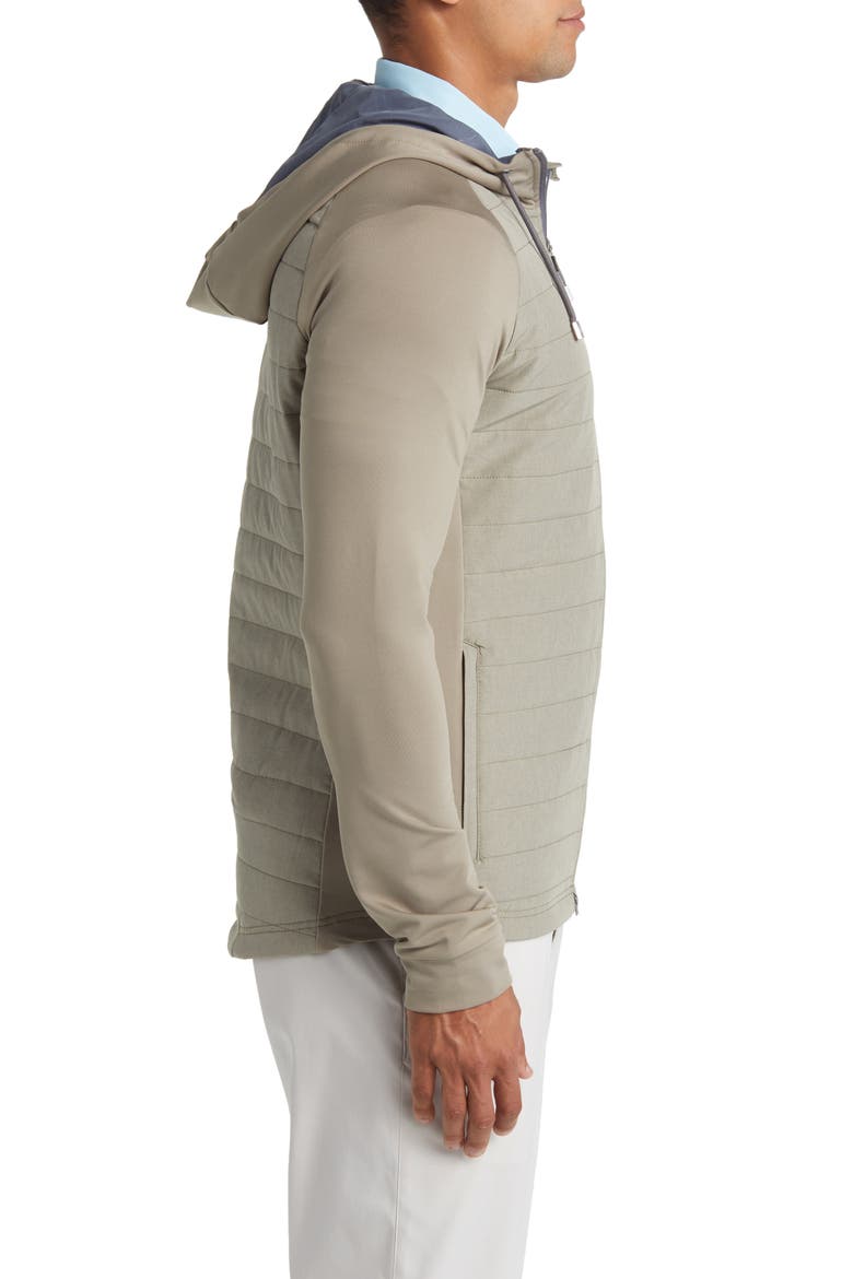 Coleman Textured Water Resistant Hoodie, Alternate, color, OLIVE-GRAY