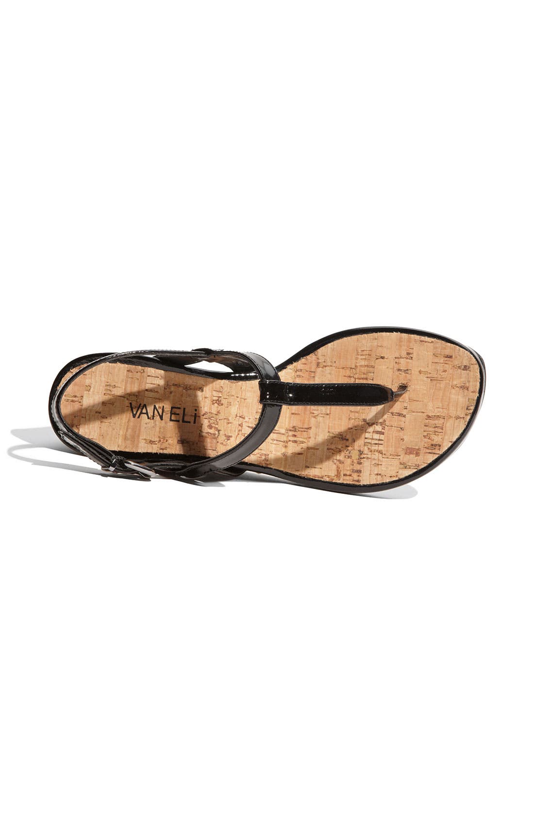 'Kaffle' Wedge Sandal, Alternate, color, BLACK
