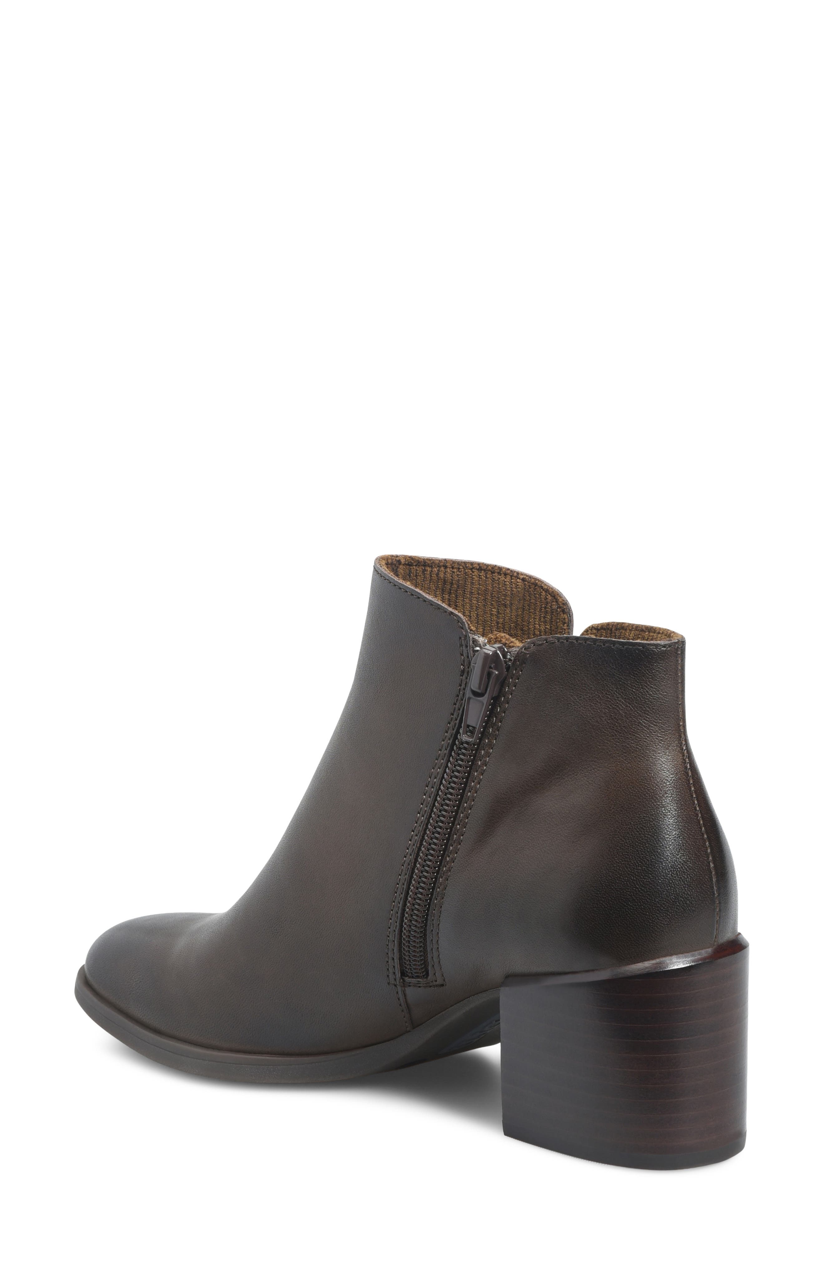 Lisbet Leather Bootie, Alternate, color, CHOCOLATE LEATHER