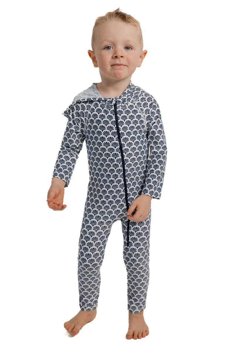 Lake Label Kids' Hooded Long Sleeve One-Piece Rashguard Swimsuit, Alternate, color, 