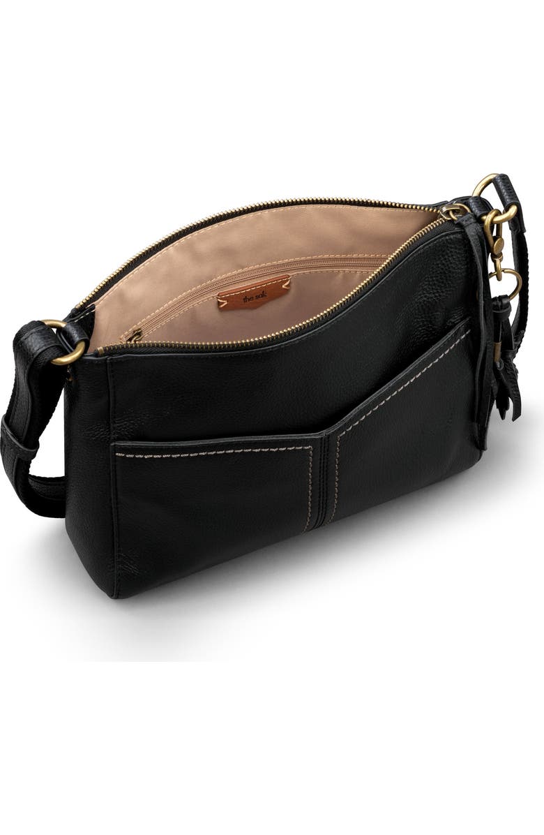 The Sak Alameda Leather Crossbody Bag, Alternate, color, Black Rb