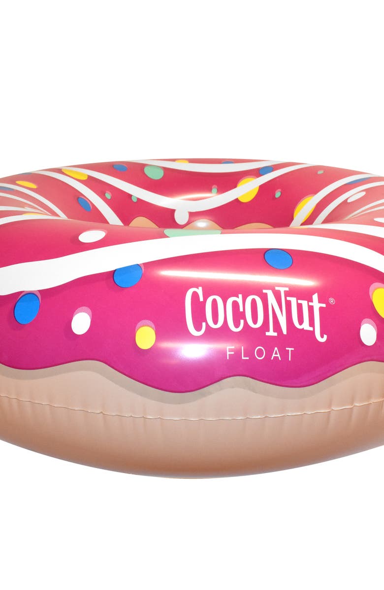 Coconut Float Pink Sprinkled 
Glazed Donut 48 Inch Pool Ring Inflatable, Alternate, color, Pink