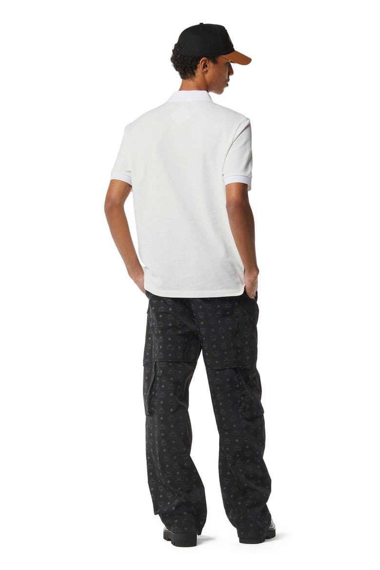 Diamond Patch Piqué Polo, Alternate, color, White