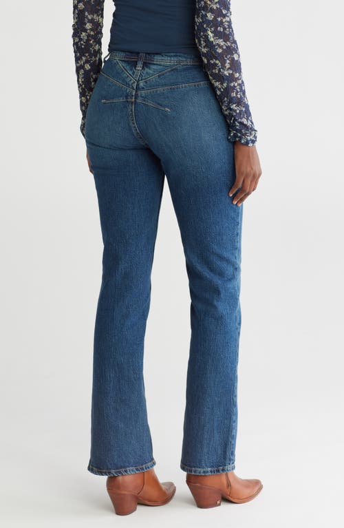 Shop Free People Crvy Starlight Straight Leg Jeans In Blue