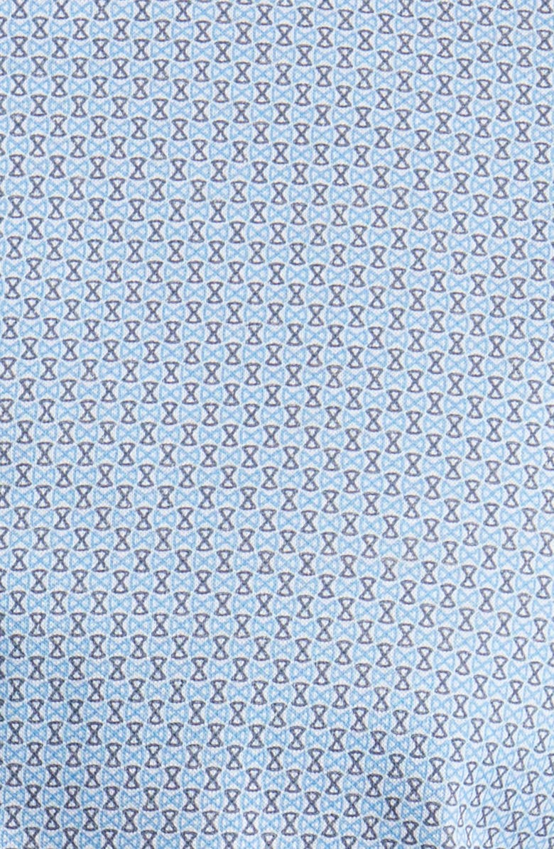 Stone Rose Hourglass Geo Dry Touch<sup>®</sup> Performance Jersey Button-Up Shirt, Alternate, color, Blue