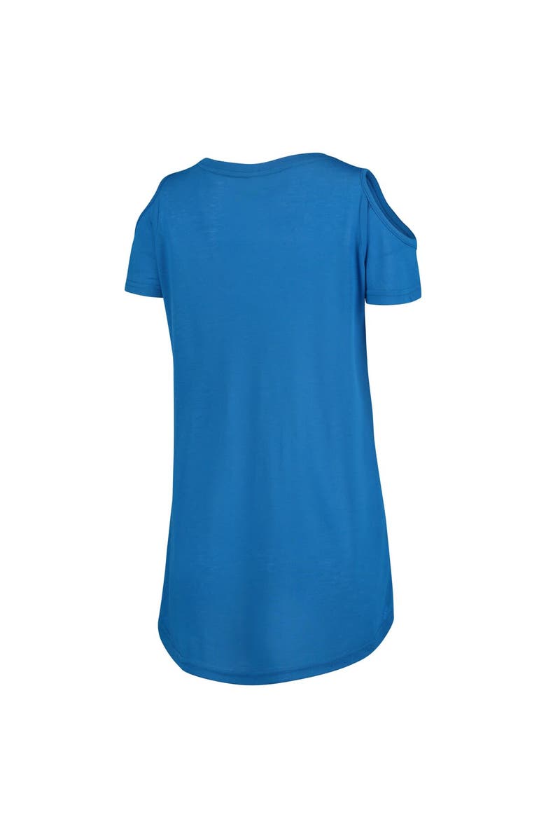 G-III 4HER BY CARL BANKS Women's G-III 4Her by Carl Banks Royal Toronto Blue Jays Clear the Bases Cold Shoulder T-Shirt, Alternate, color, 