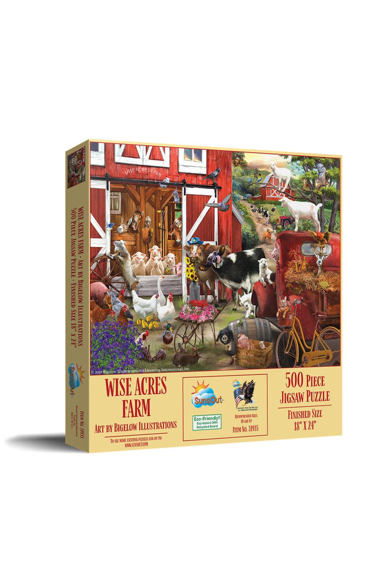 Wise Acres Farm 500 piece Jigsaw Puzzle for Adults, Main, color, Multicolor