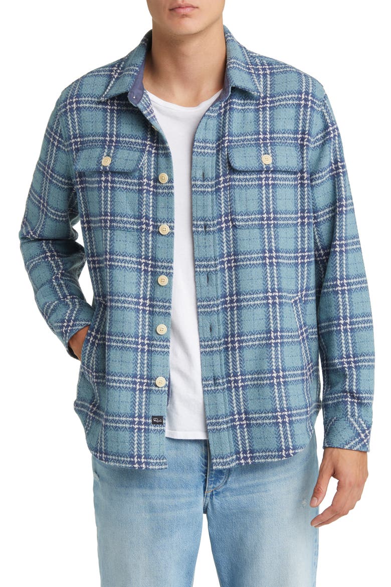 Berkshire Herringbone Check Shirt Jacket, Main, color, MOONLIGHT WAVE