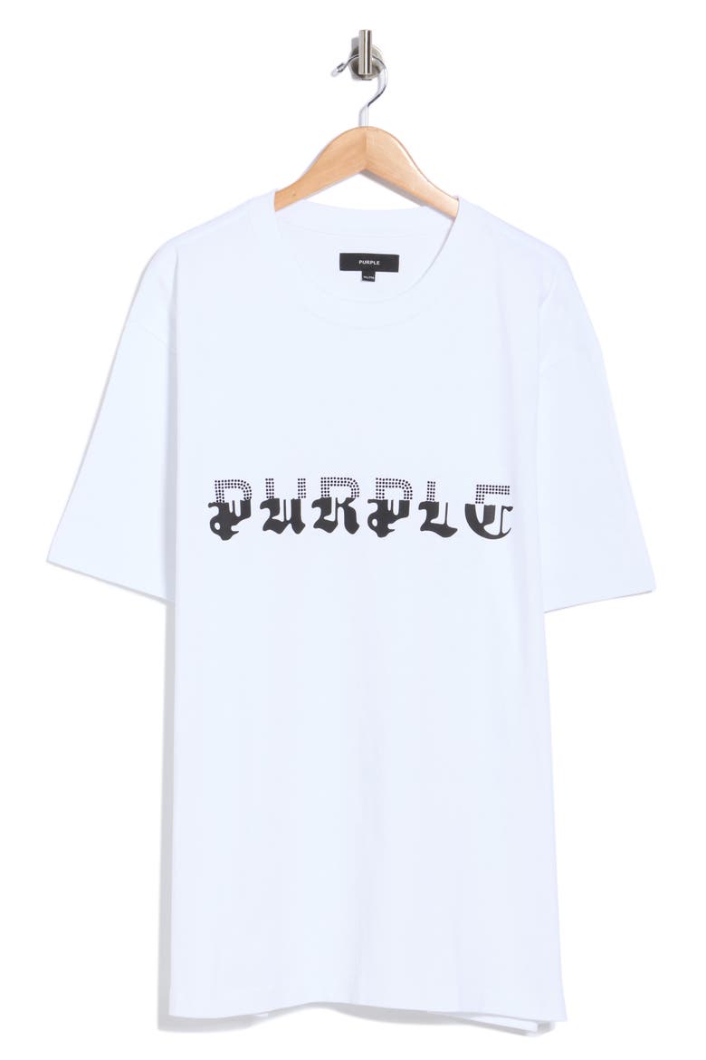 Studded Logo Cotton Jersey T-Shirt, Main, color, WHITE
