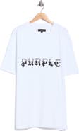 PURPLE BRAND Studded Logo Cotton Jersey T-Shirt