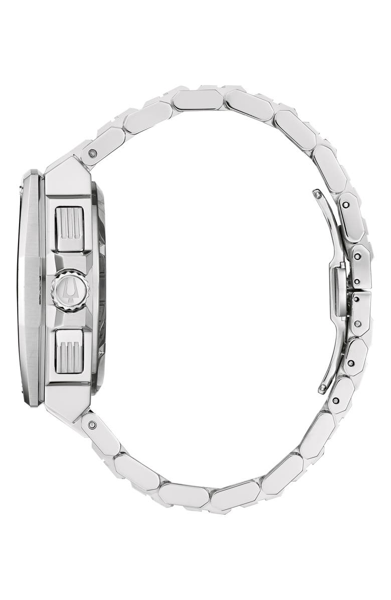 BULOVA Series X Chronograph Bracelet Watch, 45mm, Alternate, color, Silver-Tone