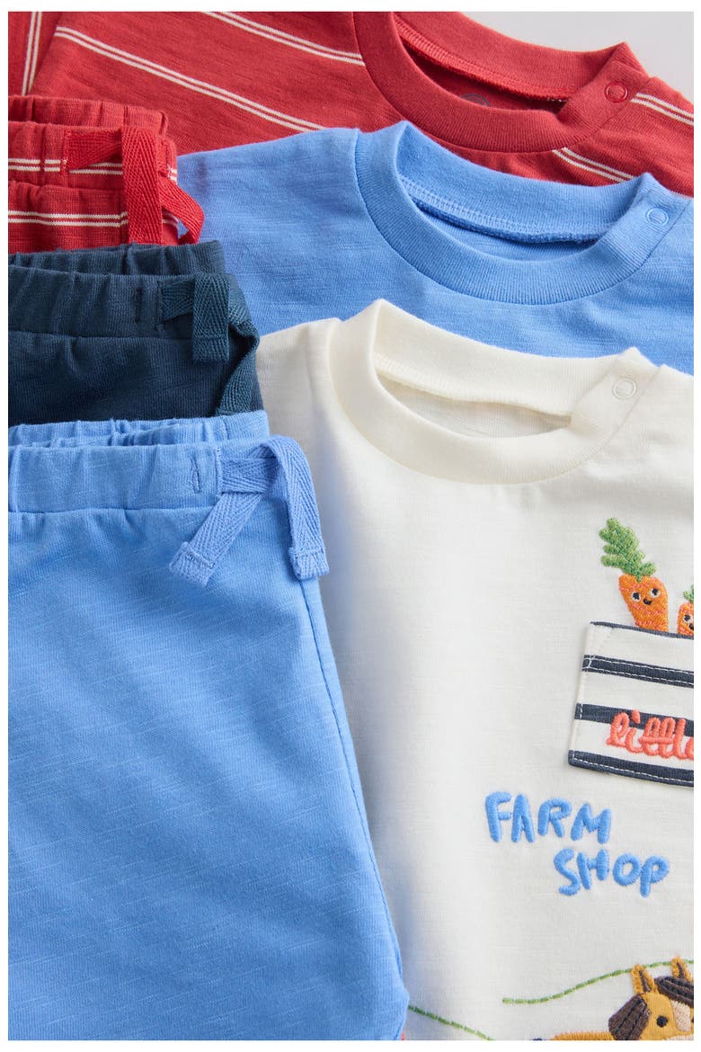 Cotton T-Shirts & Shorts Assorted 6-Pack, Alternate, color, BLUE