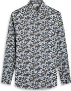 Bugatchi Julian Shaped Fit Orchestra Print Cotton Button-Up Shirt