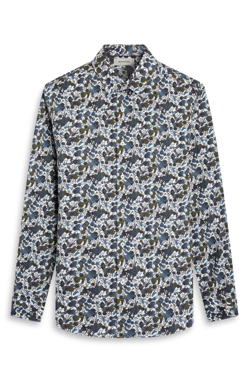 Bugatchi Julian Shaped Fit Orchestra Print Cotton Button-up Shirt In Brown