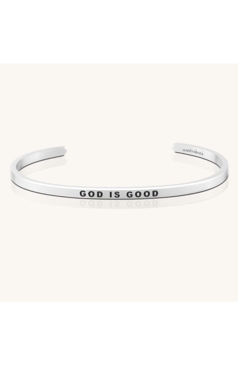 Mantra God Is Good bracelet, Main, color, Silver