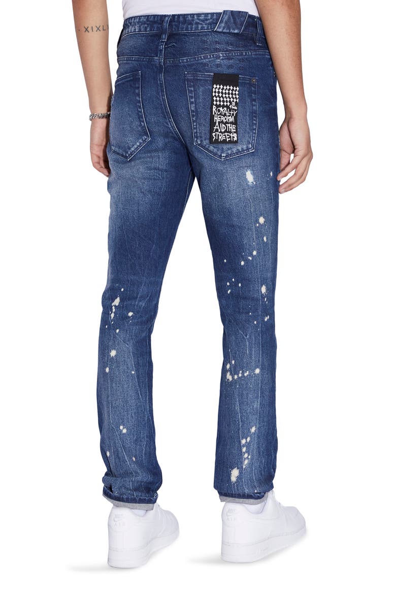 Chitch Glory Trashed Ripped Repaired Jeans, Alternate, color, DENIM